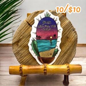 10 / $10 - Fresh Air For The Win Sticker - Cactus / Beach
